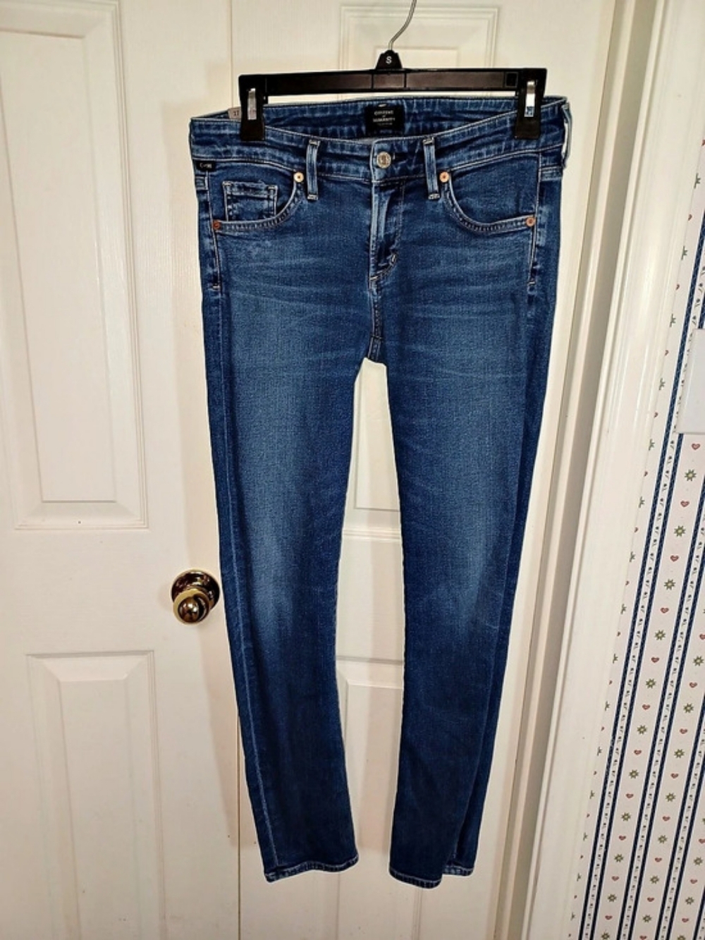 Citizens of Humanity Racer Low Rise Skinny Low Rise Skinny Jeans in Blue Waist